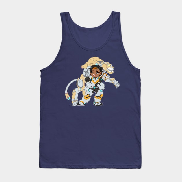 Voltron Yellow Lion Hunk Tank Top by kelsmister